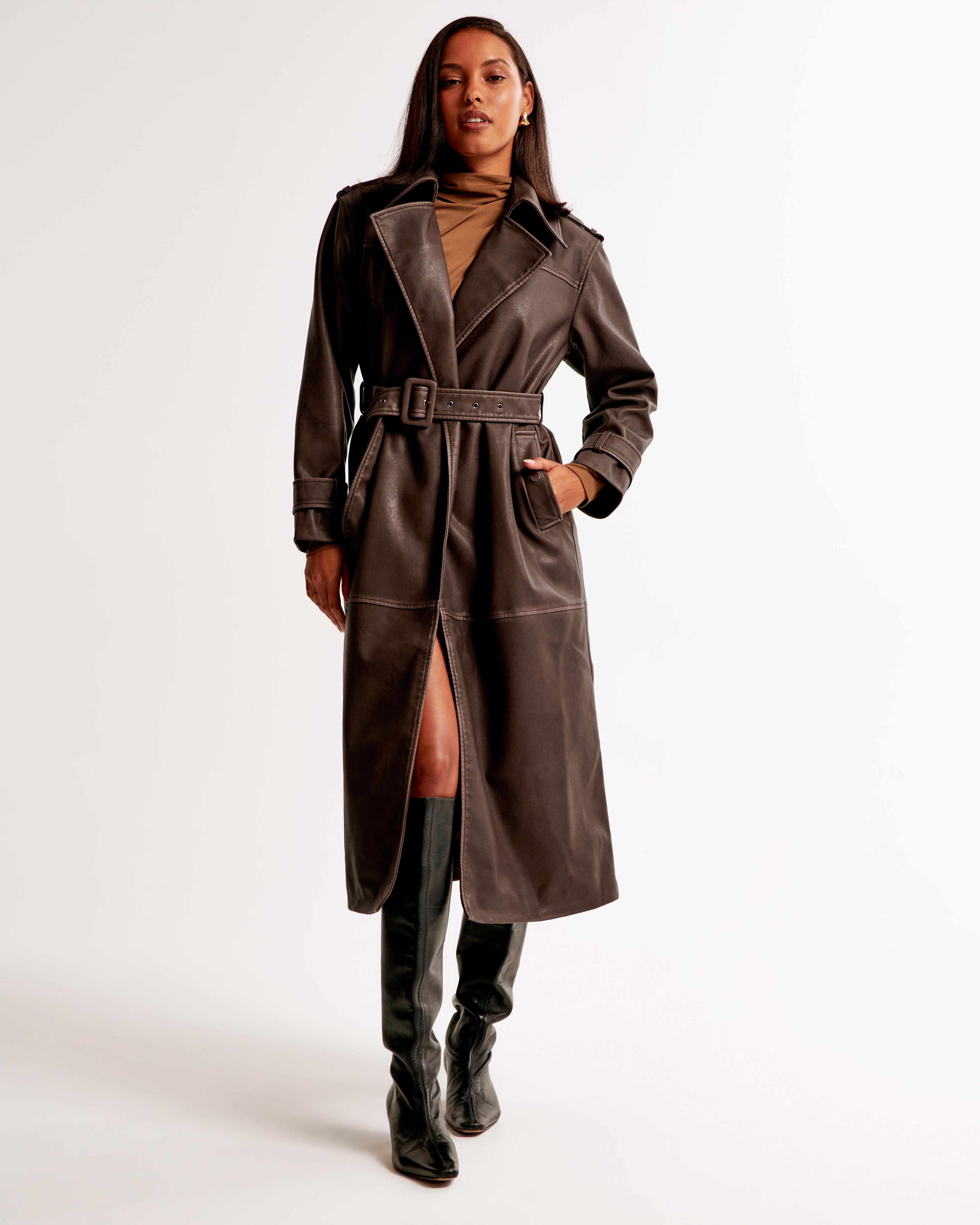 Vol. 28 Vegan Leather Trench Coat Product Image