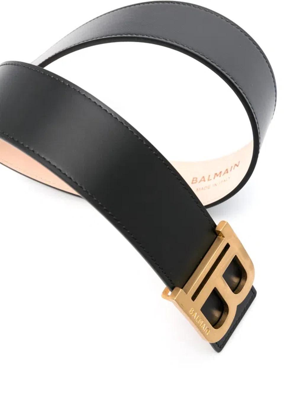 BALMAIN Belt With Buckle In Black Product Image