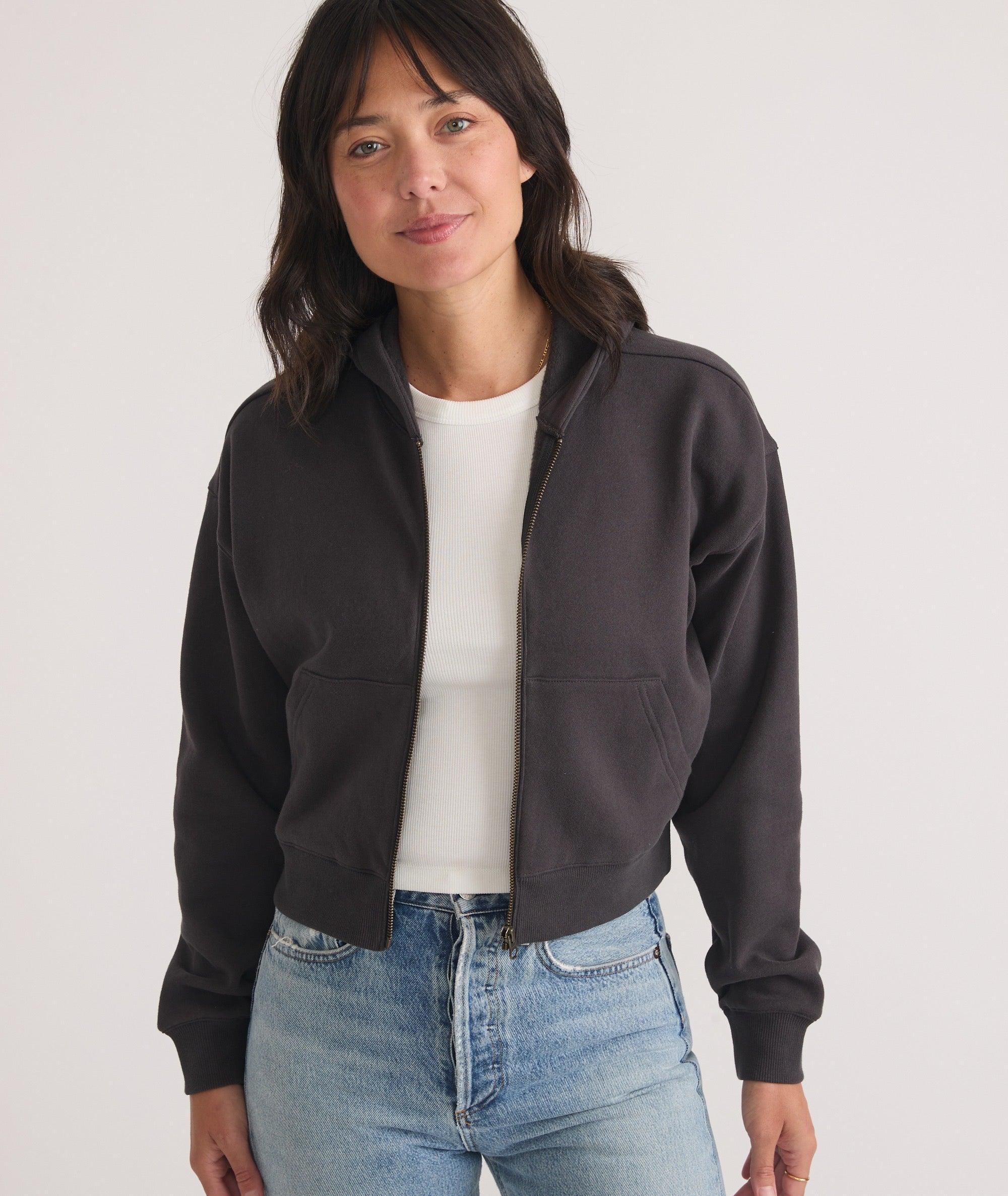 Anytime Cropped Full Zip Sweatshirt Product Image