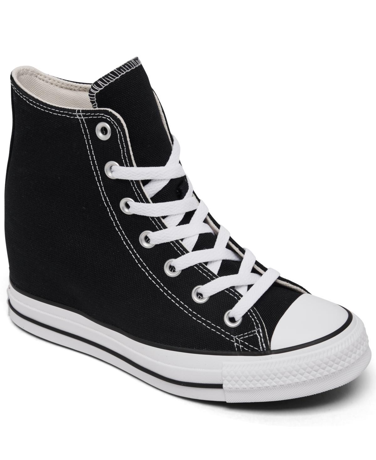 Womens Converse Chuck Taylor All Star Classic Wedge Platform Sneaker - Black / White Product Image