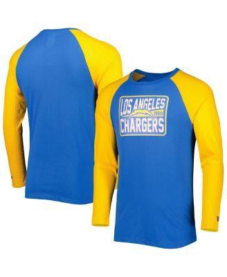 Mens New Era Powder Blue Los Angeles Chargers Current Raglan Long Sleeve T-Shirt Product Image