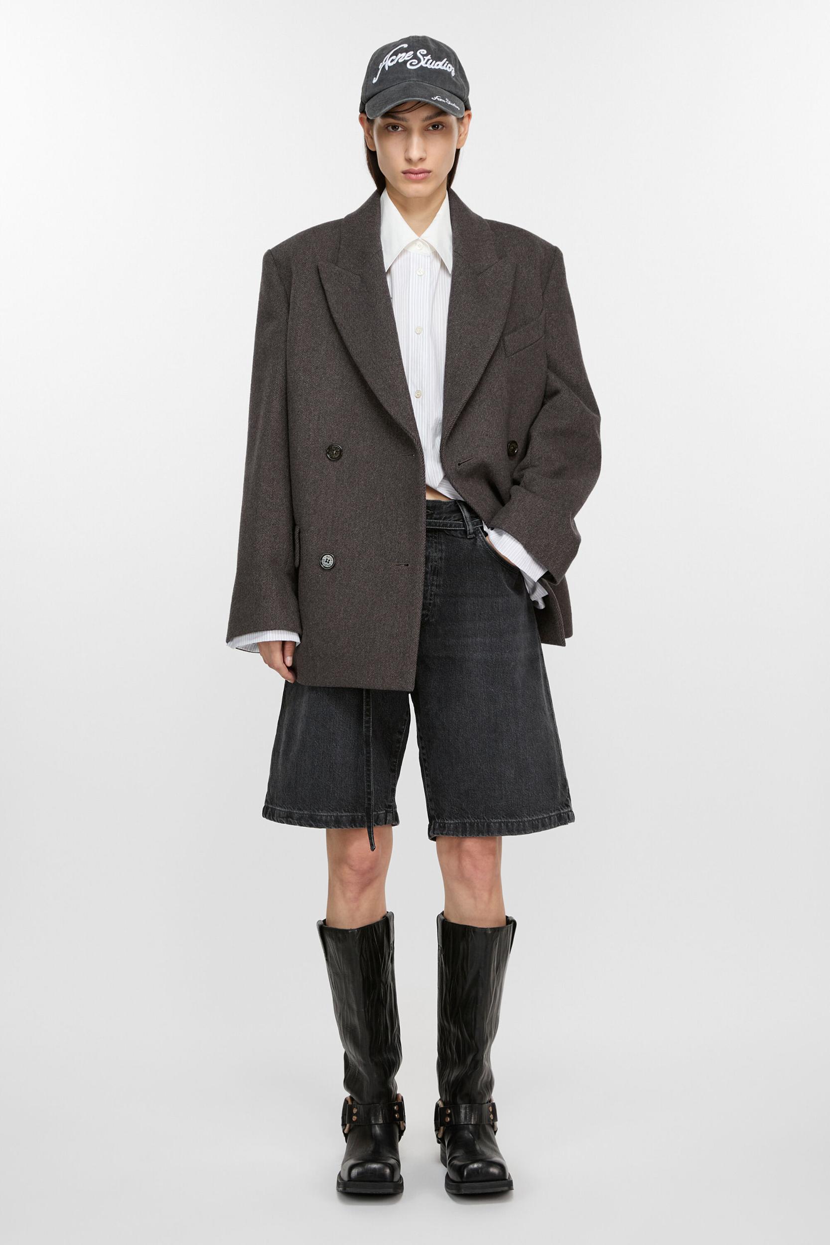 Double-breasted twill jacket Product Image