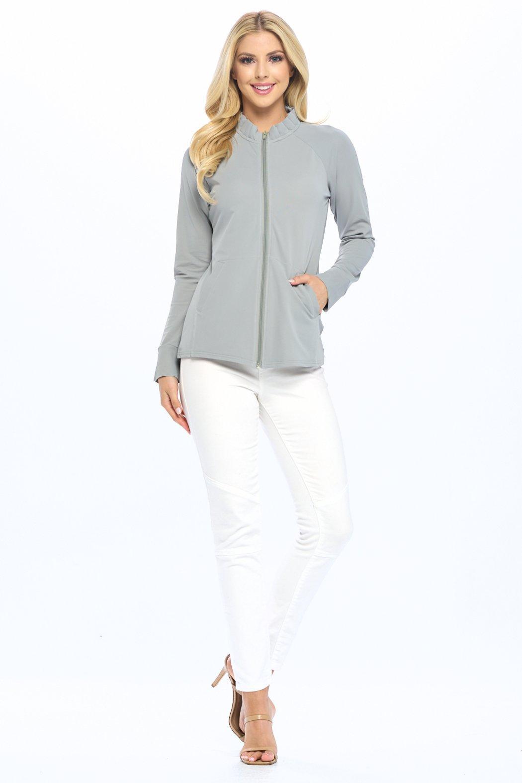 Grey Full-Zip Jacket Product Image