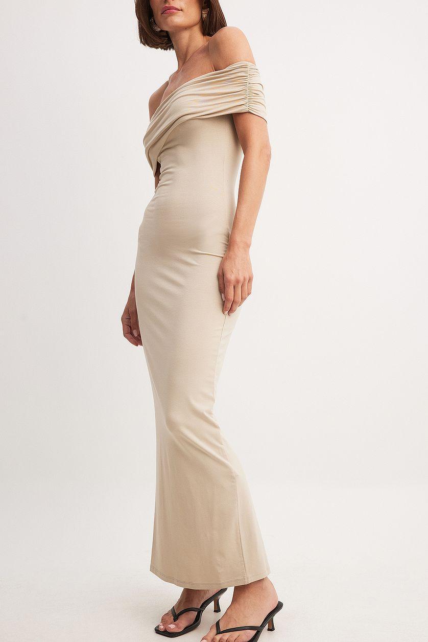 Soft Line Off Shoulder Maxi Dress Product Image