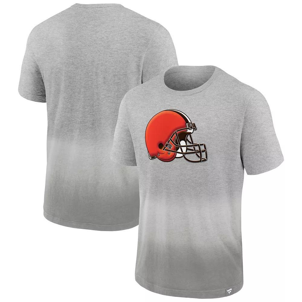 Men's Fanatics Branded Heathered Gray/Gray Cleveland Browns Team Ombre T-Shirt, Size: Large, Grey Product Image