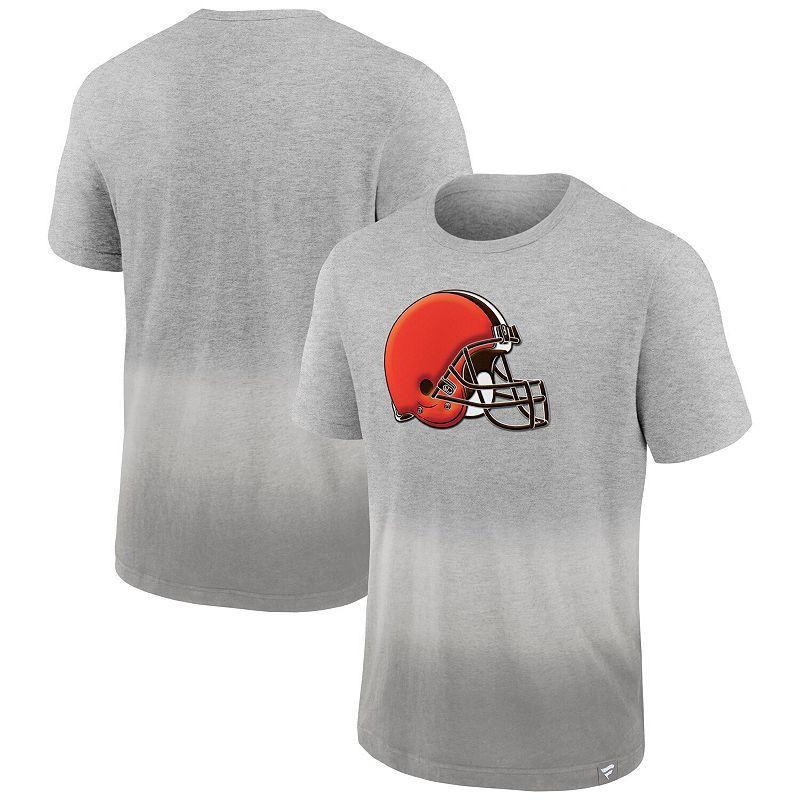 Mens Fanatics Branded Heathered Gray/Gray Cleveland Browns Team Ombre T-Shirt Product Image