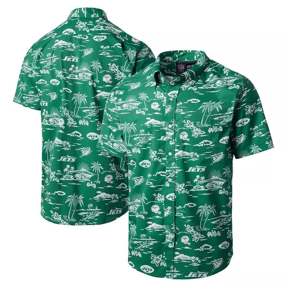 Men's Reyn Spooner Green New York Jets Throwback Pua Performance Polo,  Product Image