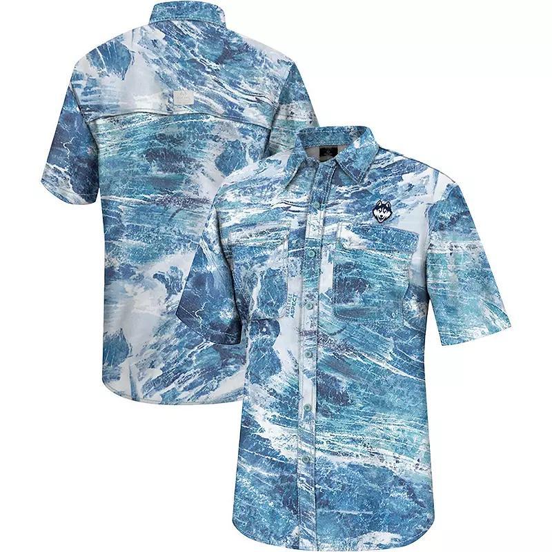 Men's Colosseum  Blue Pitt Panthers Realtree Aspect Charter Full-Button Fishing Shirt, Size: Medium Product Image