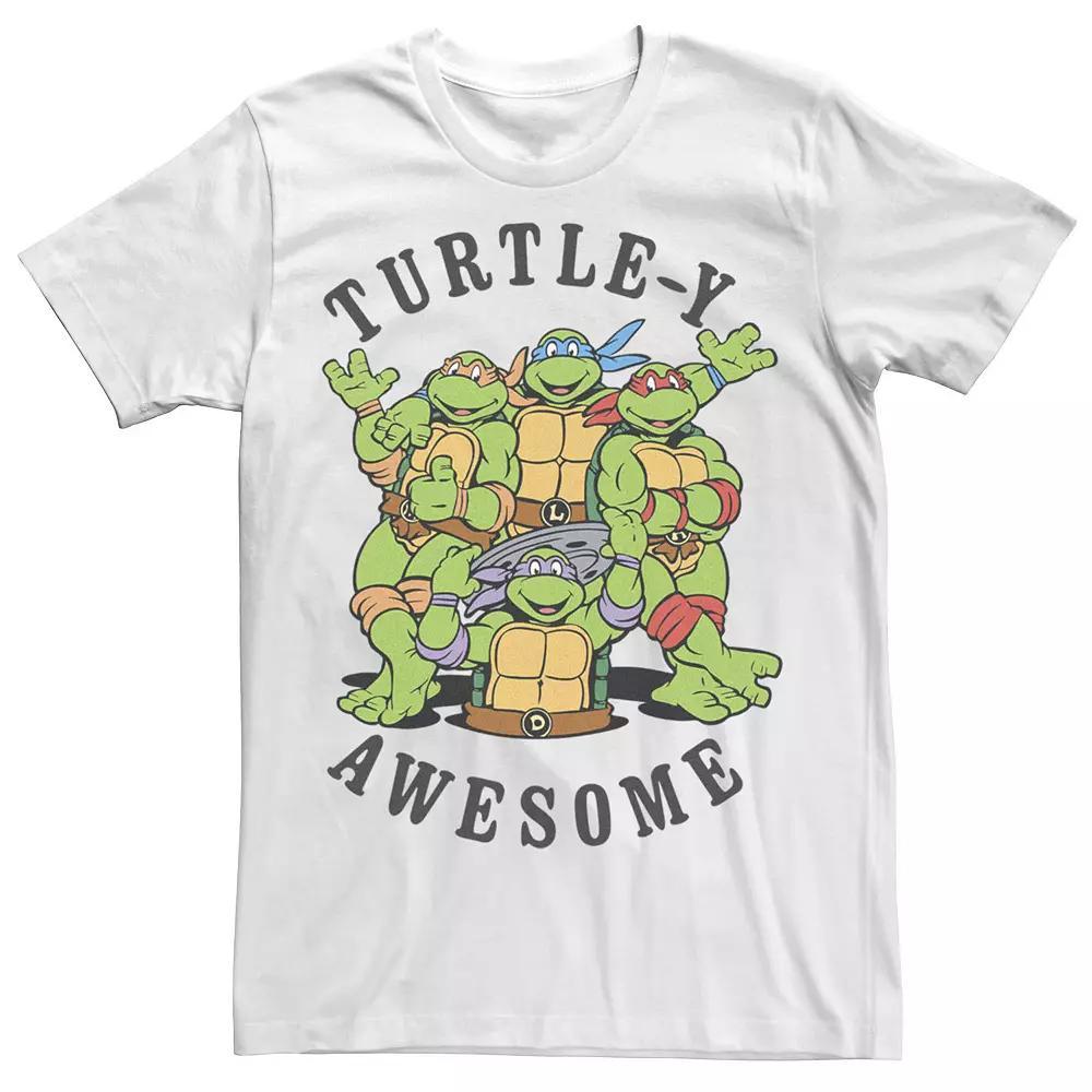 Men's Teenage Mutant Ninja Turtles Turtle-Y Awesome Poster Graphic Tee, Size: XS, White Product Image