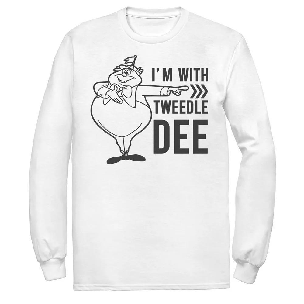 Men's Disney Alice In Wonderland I'm With Tweedledee Tee, Size: XL, White Product Image