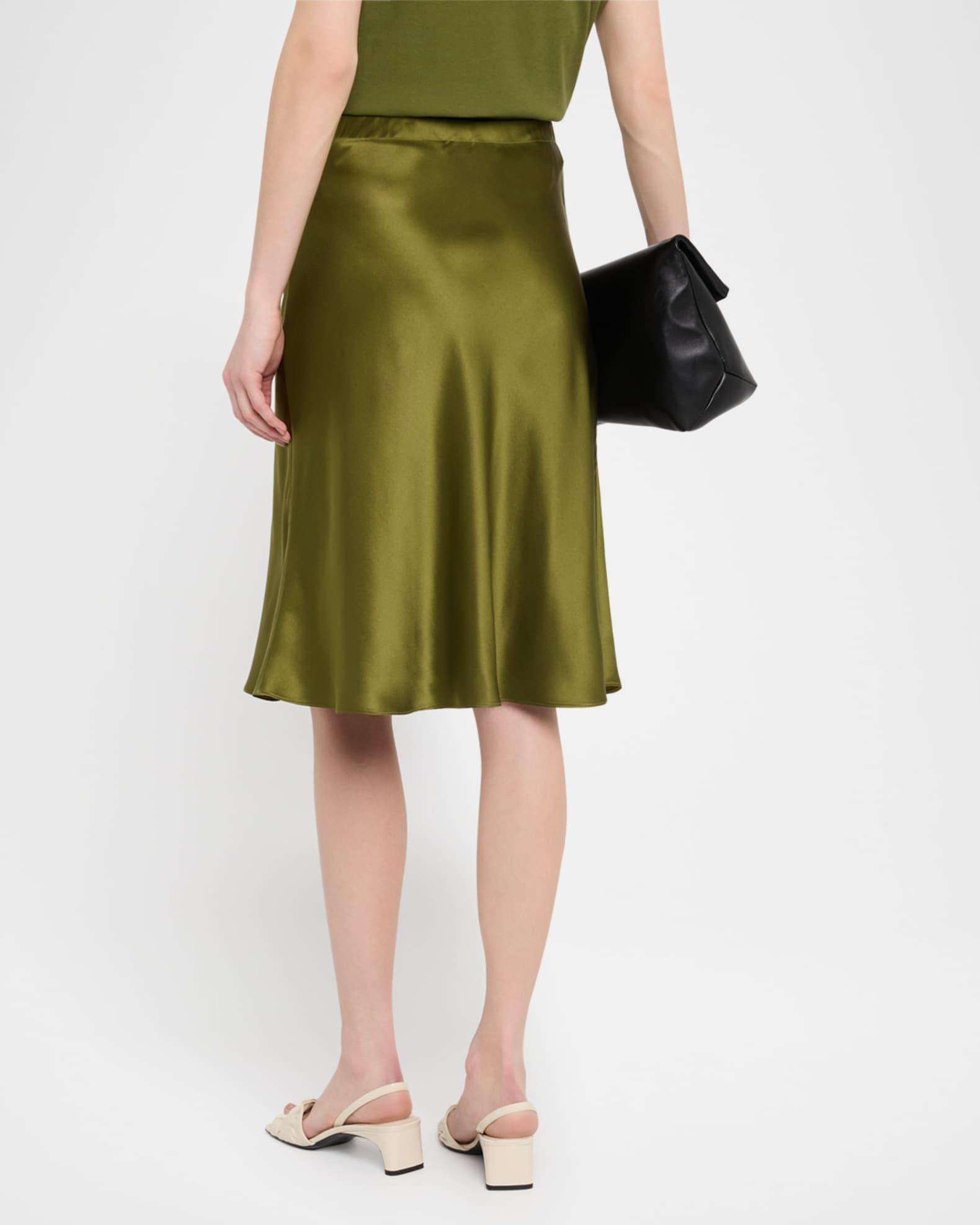 Bias Silk Midi Skirt Product Image