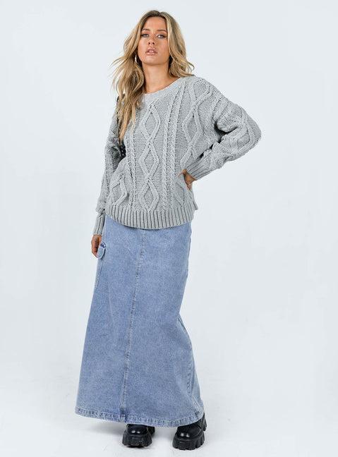 Anaya Oversized Sweater Grey Product Image