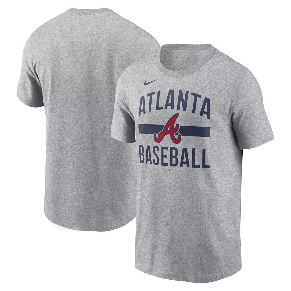 Men's Nike Heather Gray Atlanta Braves Arched T-Shirt,  Product Image
