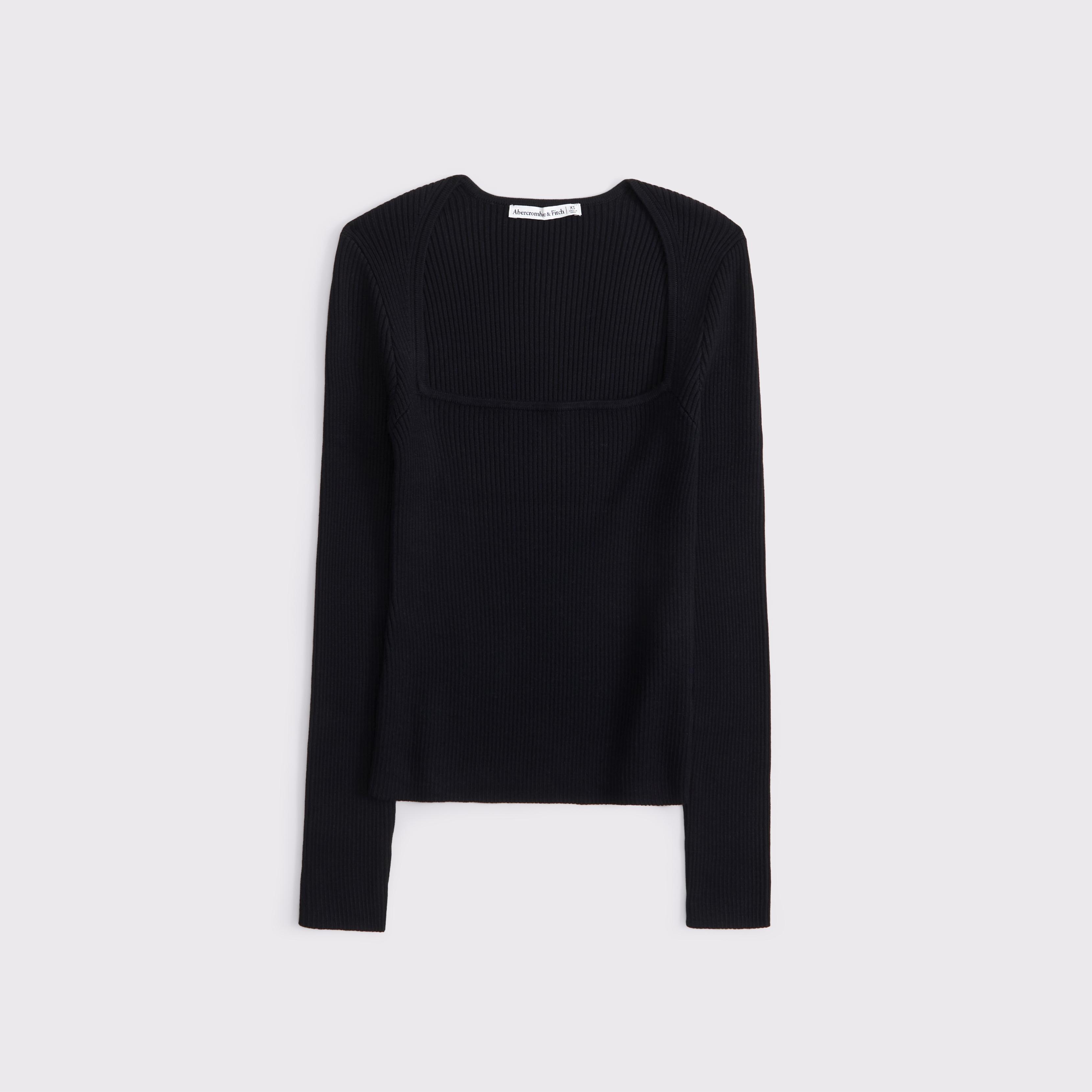 The A&F Ava Long-Sleeve Sweater Top Product Image