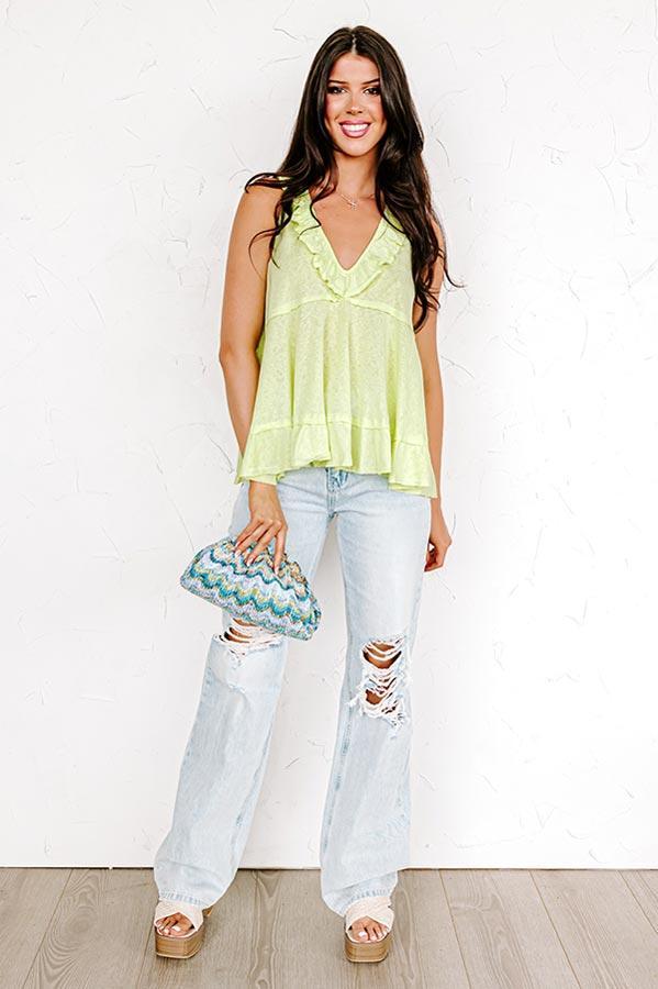 Sunshine Needed Shift Top In Lime Product Image