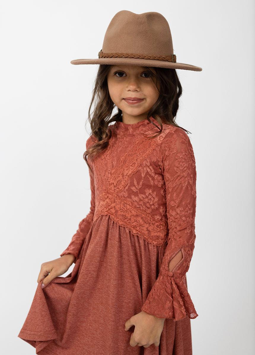 Kaleigh Dress in Terracotta Girls Product Image