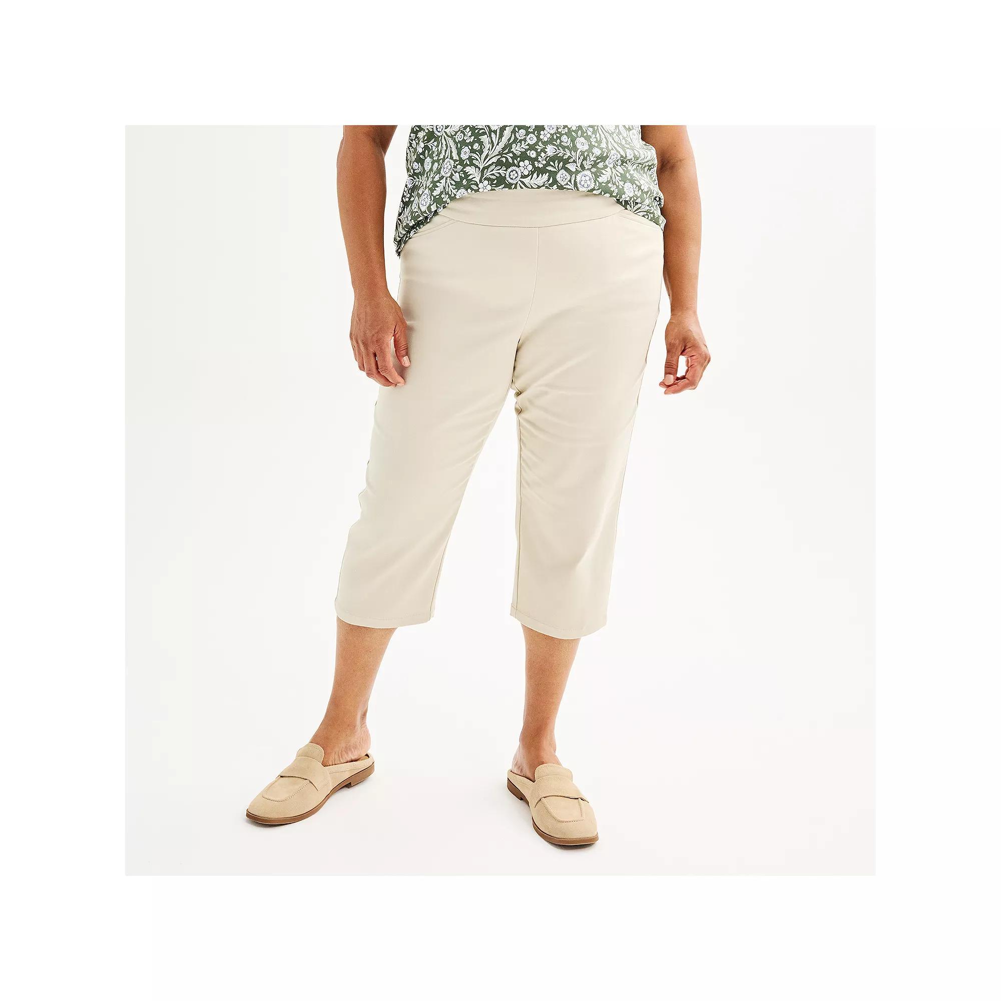 Plus Size Croft & Barrow® Effortless Stretch Capri Pants, Women's, Size: 30 W, Odell Beige Product Image