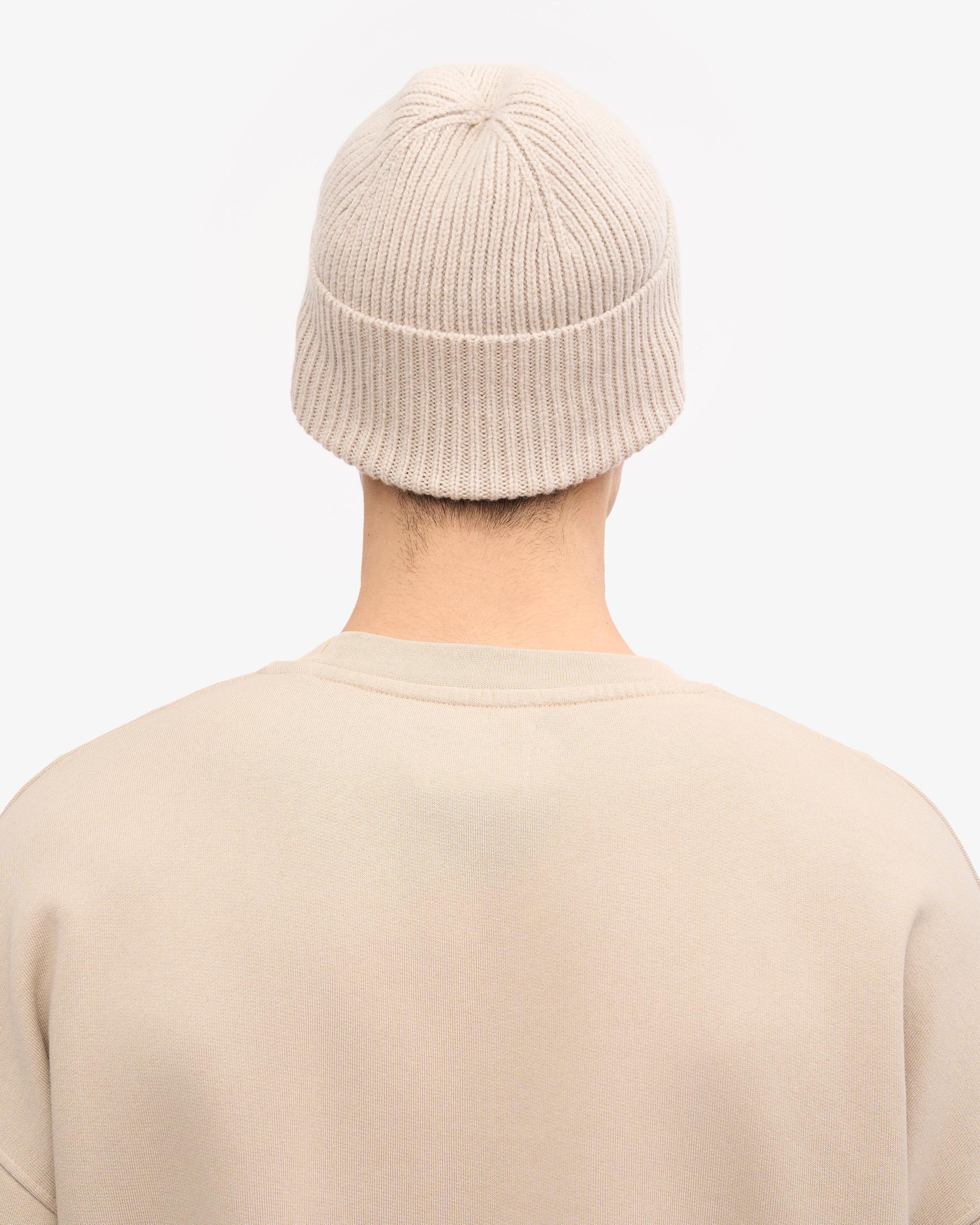 Merino Wool Beanie - Ivory White Product Image