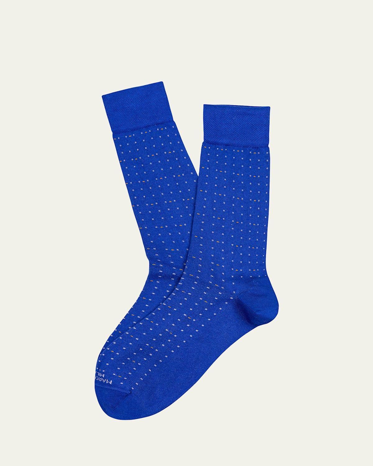 Mens Luxury Yarns Micro Dot Mid-Calf Socks Product Image