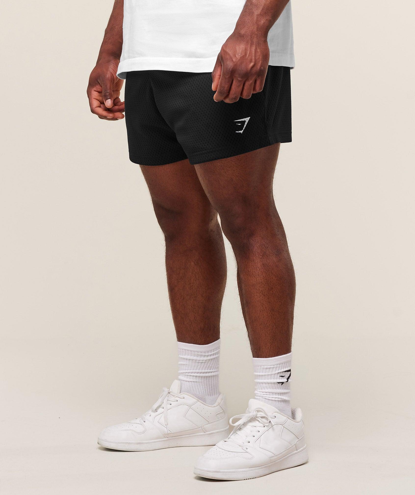 Gymshark Lifting Mesh 5" Shorts - Black Male Product Image