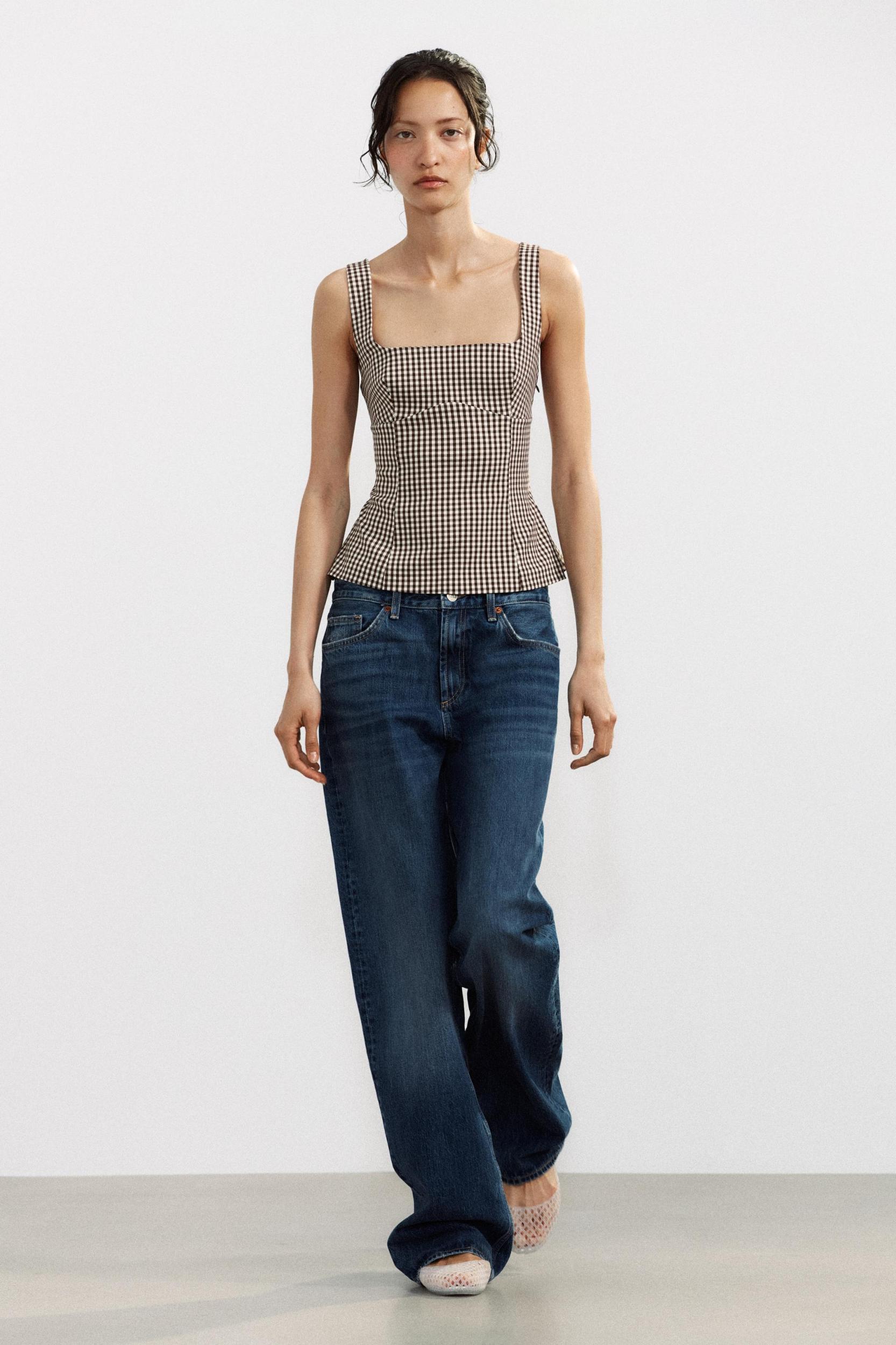 GINGHAM TOP WITH BOW Product Image