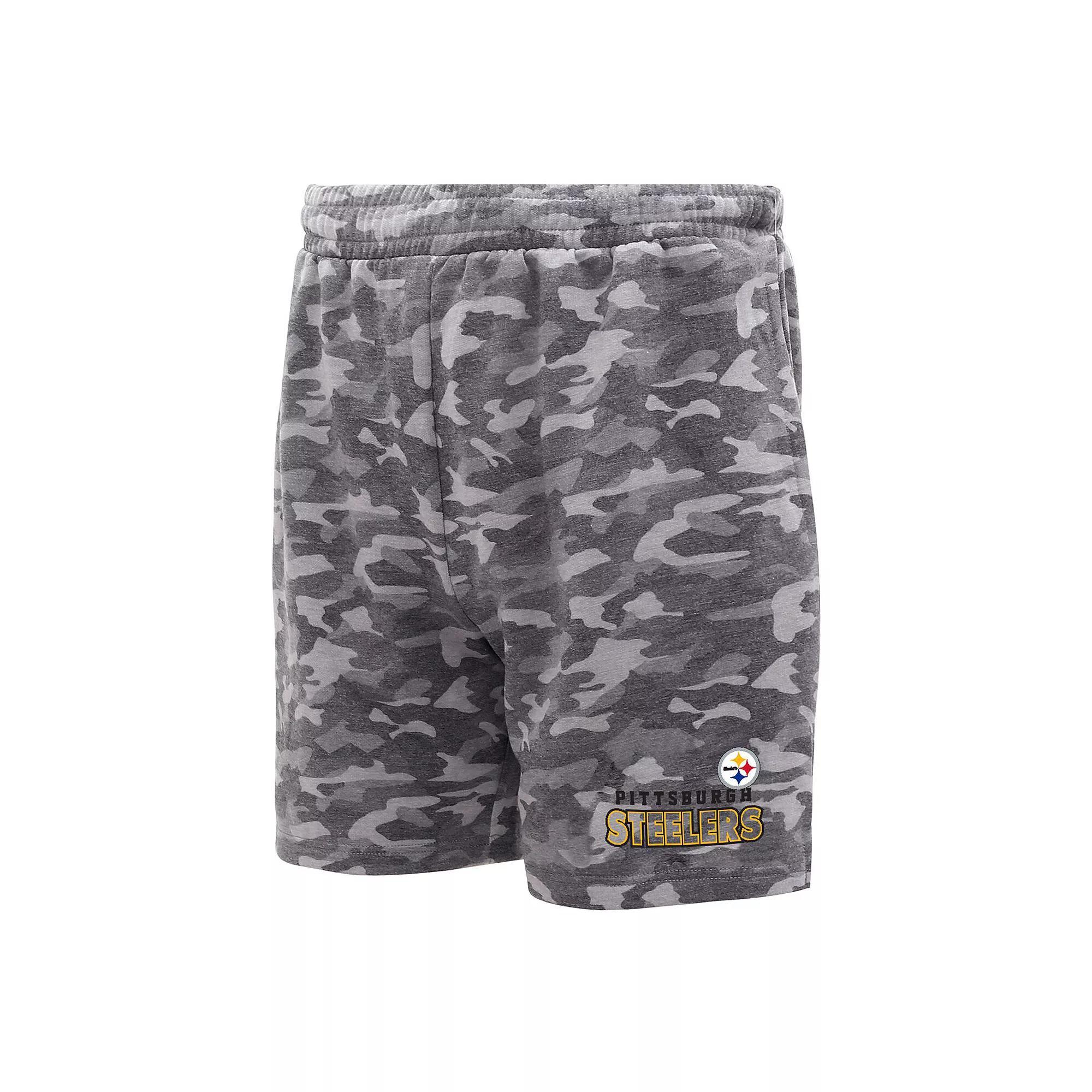 Men's Concepts Sport Charcoal Las Vegas Raiders Biscayne Camo Shorts,  Product Image