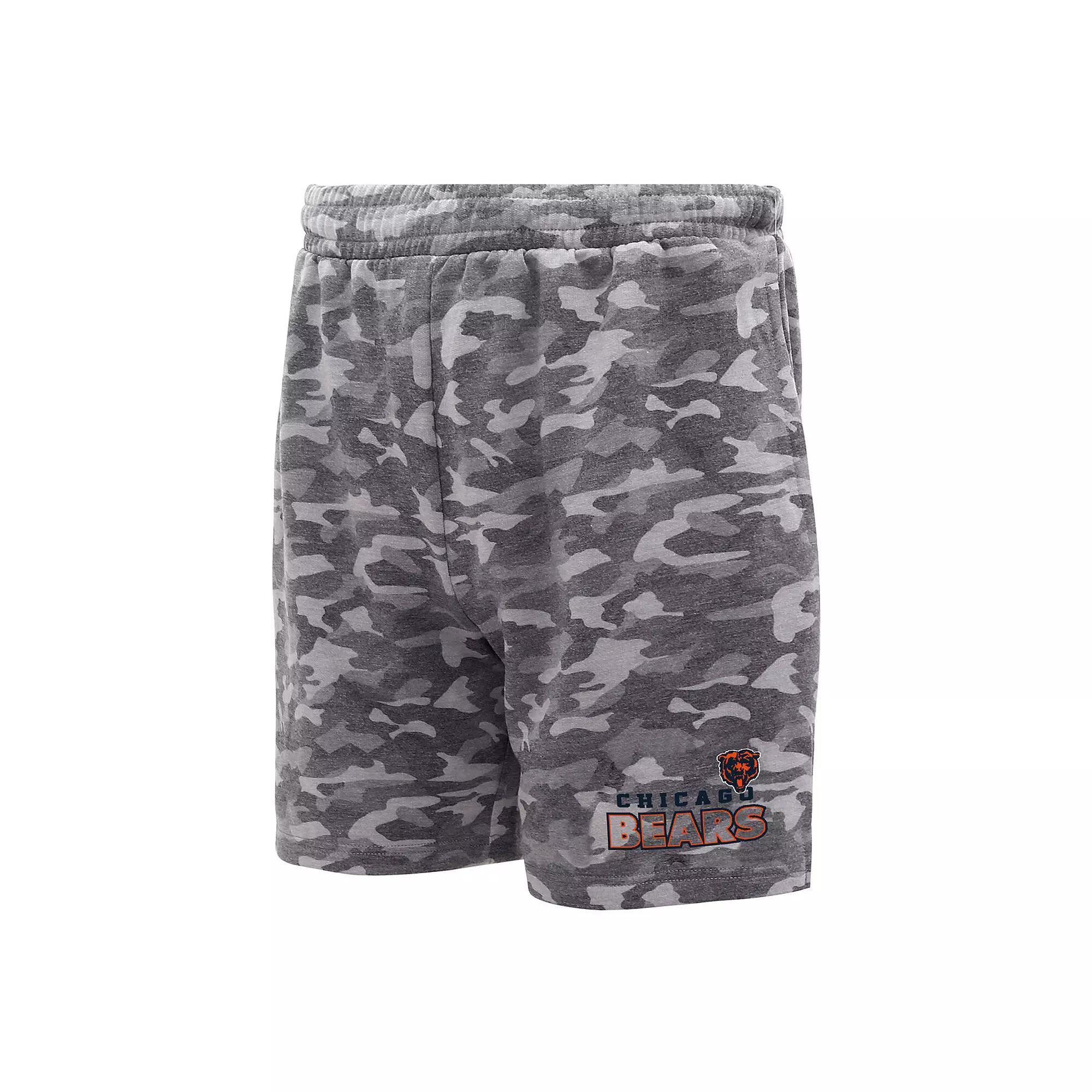 Men's Concepts Sport  Charcoal Chicago Bears Biscayne Camo Shorts, Size: 2XL Product Image