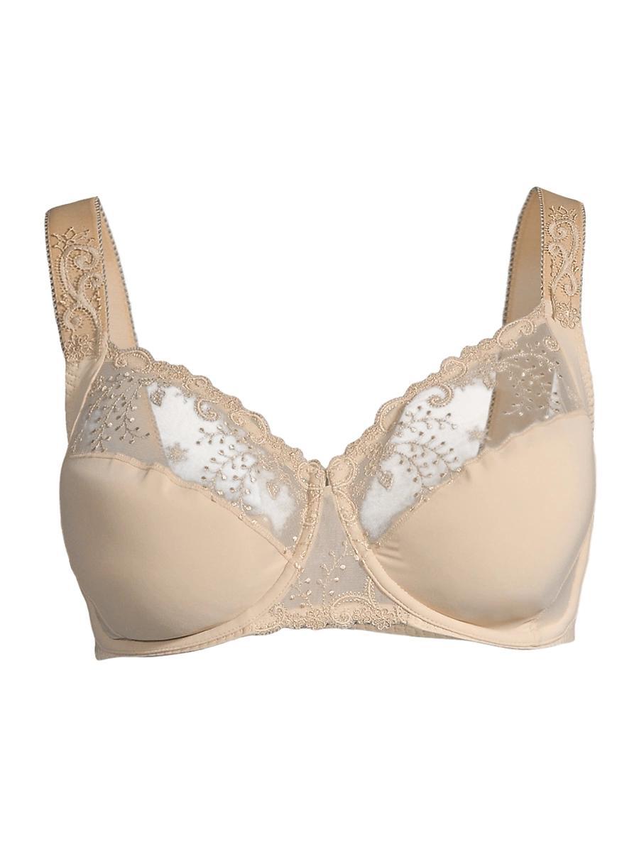 Delice Floral-Embroidered Full Cup Bra Product Image