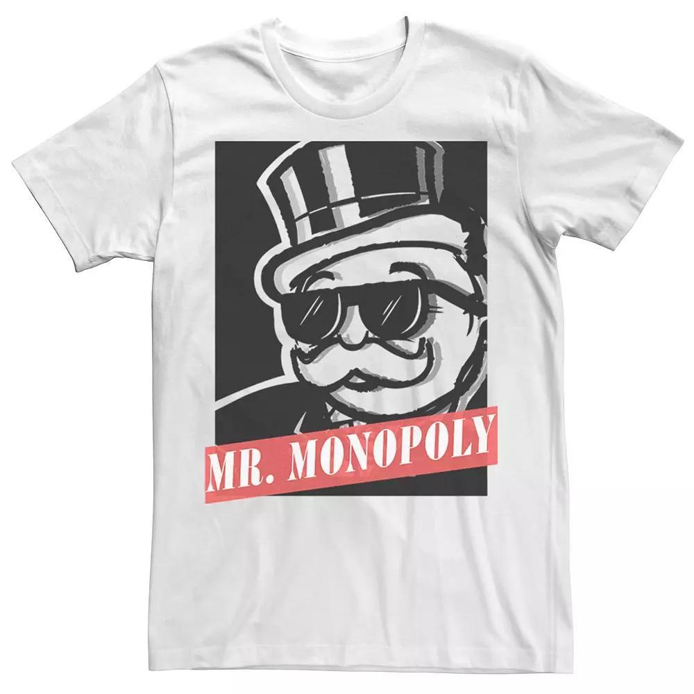 Men's Monopoly Mr. Monopoly Graphic Poster Tee, Size: Medium, White Product Image