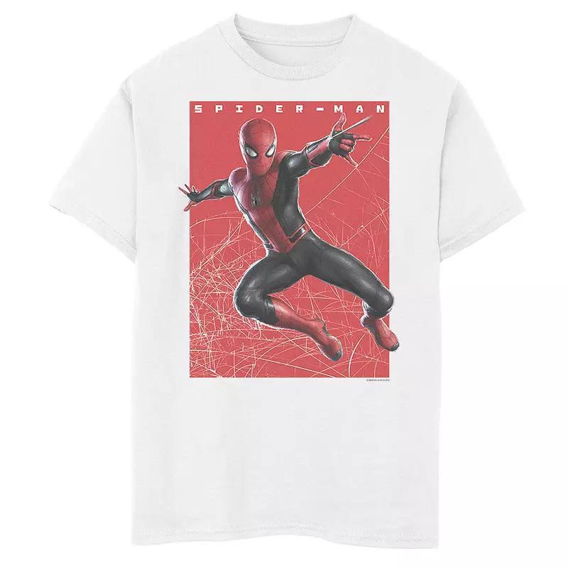 Boys 8-20 Marvel Spider-Man Far From Home Web Swinging Poster Graphic Tee, Boy's, Size: XS, White Product Image