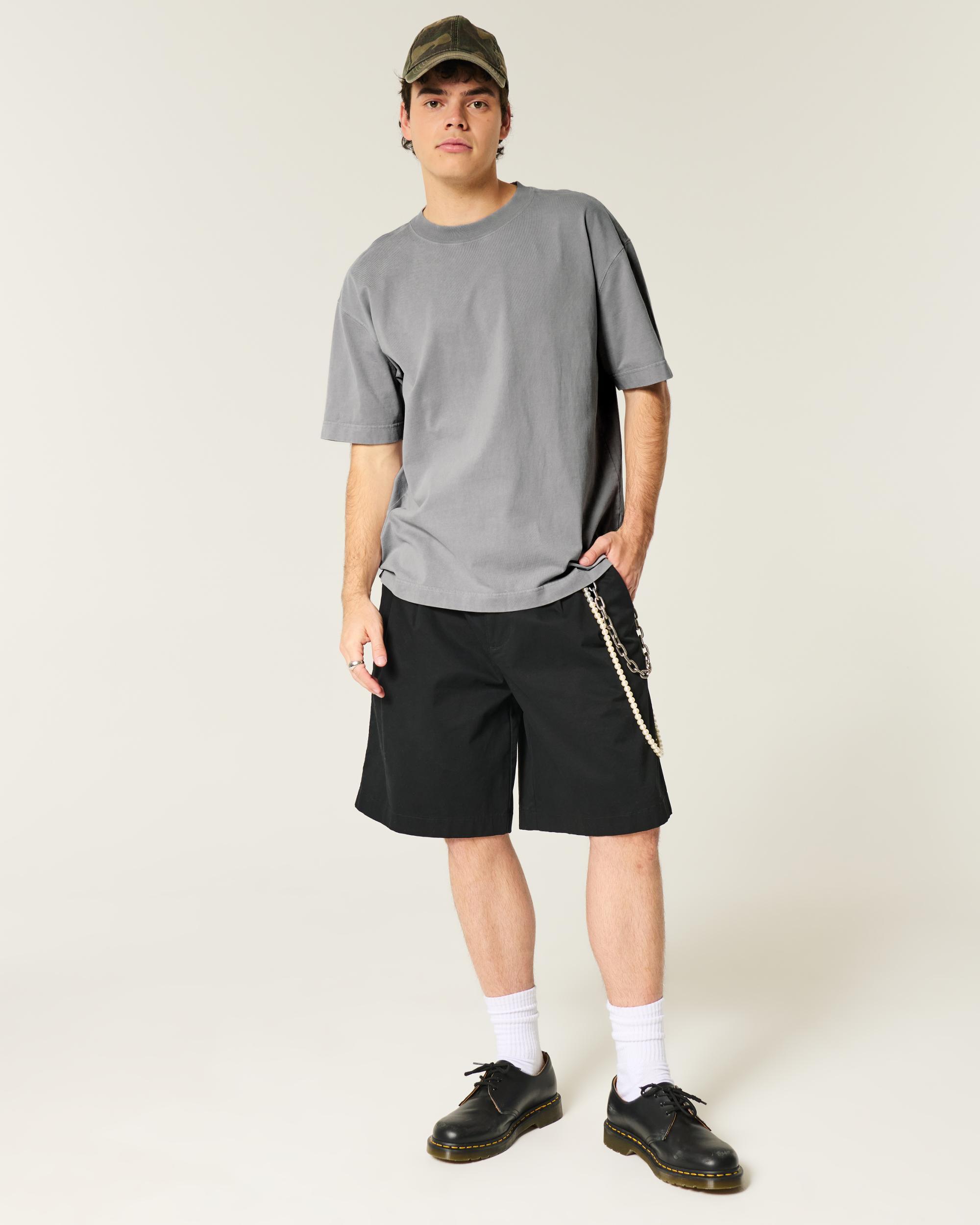 Boxy Heavyweight Camo Crew T-Shirt Product Image