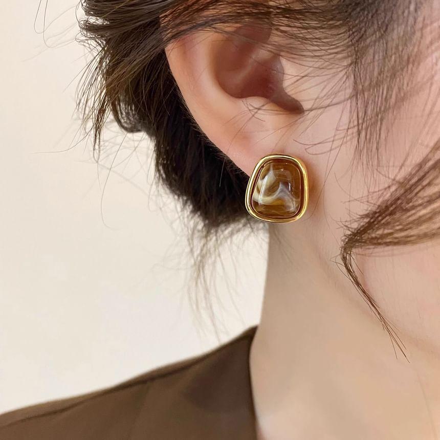 Geometric Alloy Stud Earring Product Image