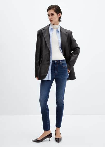 Mango Womens Skinny Cropped Jeans Product Image