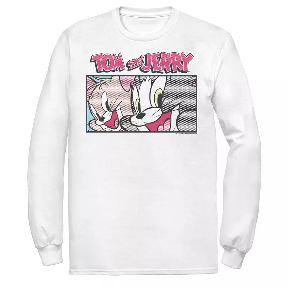 Mens Tom And Jerry Comic Panel Tee, Men's, Size: Medium, White Product Image