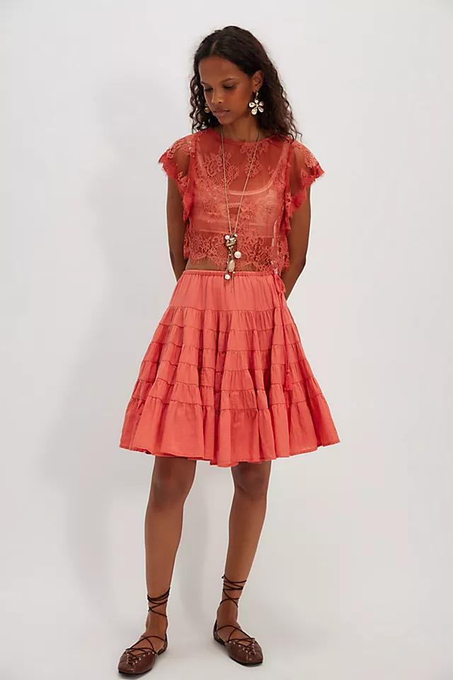 Many Layers Solid Midi Skirt Product Image