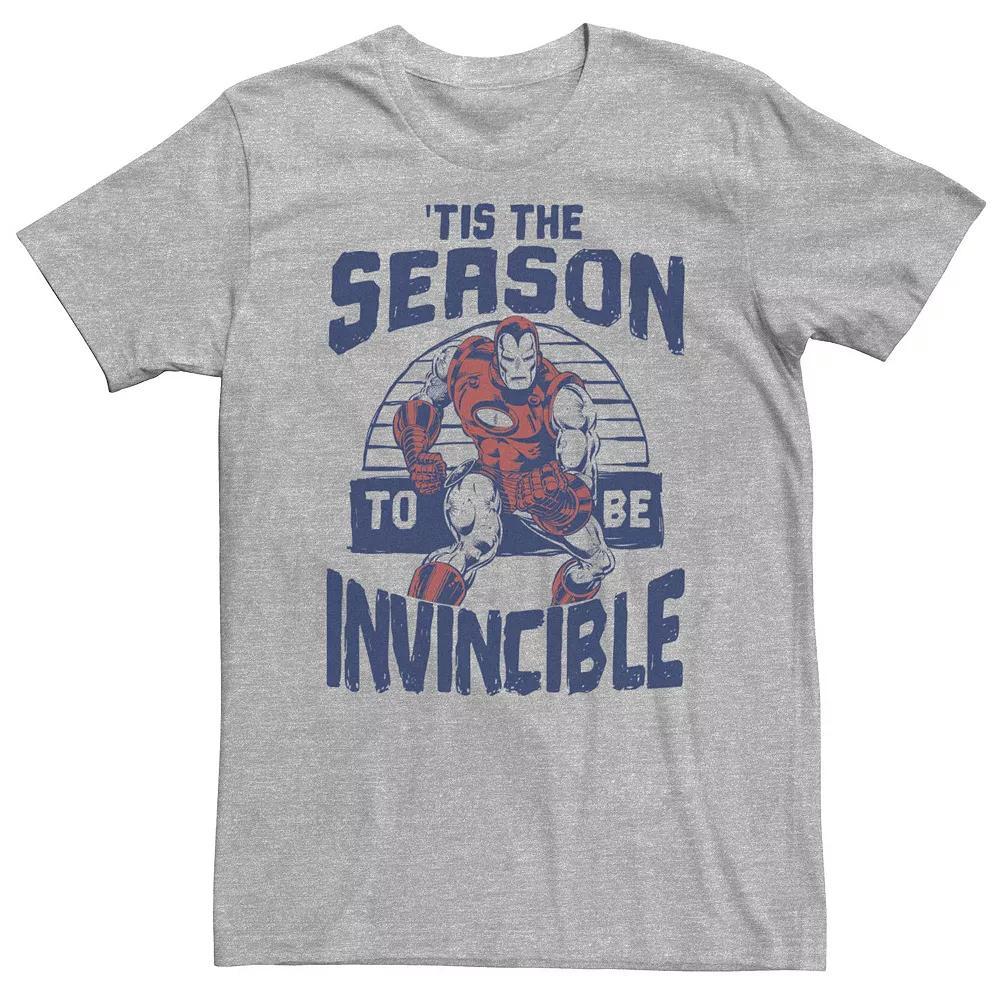 Big & Tall Marvel Iron Man "'Tis The Season To Be Invincible" Christmas Holiday Tee, Boy's,  Product Image
