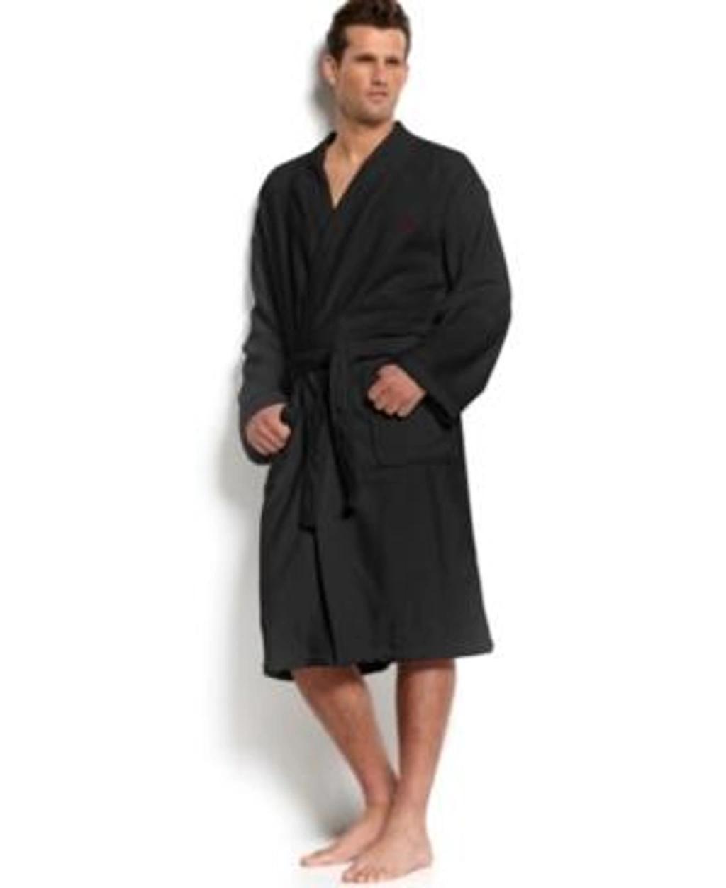 POLO RALPH LAUREN Plush Shawl Collar Robe In Polo Black Product Image