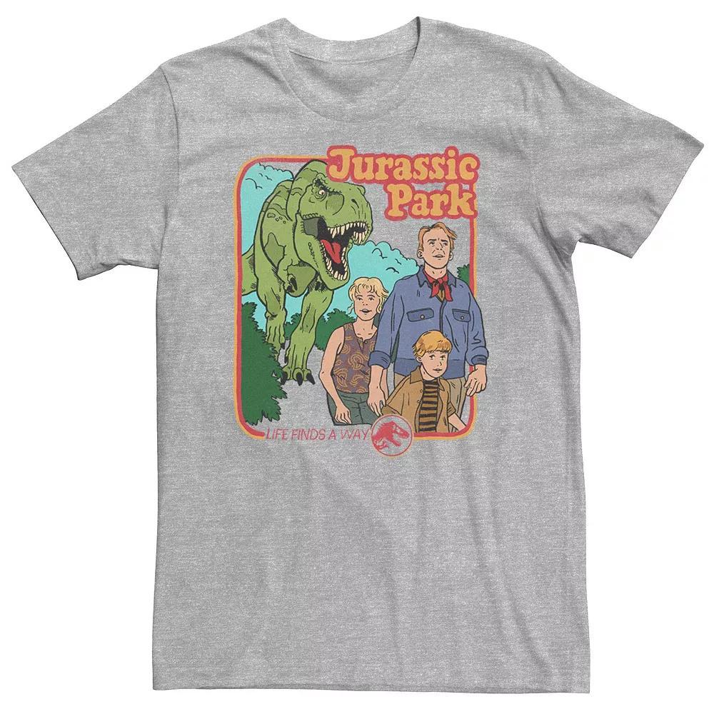 Big & Tall Jurassic Park Vintage Characters Life Finds A Way Tee, Men's,  Product Image