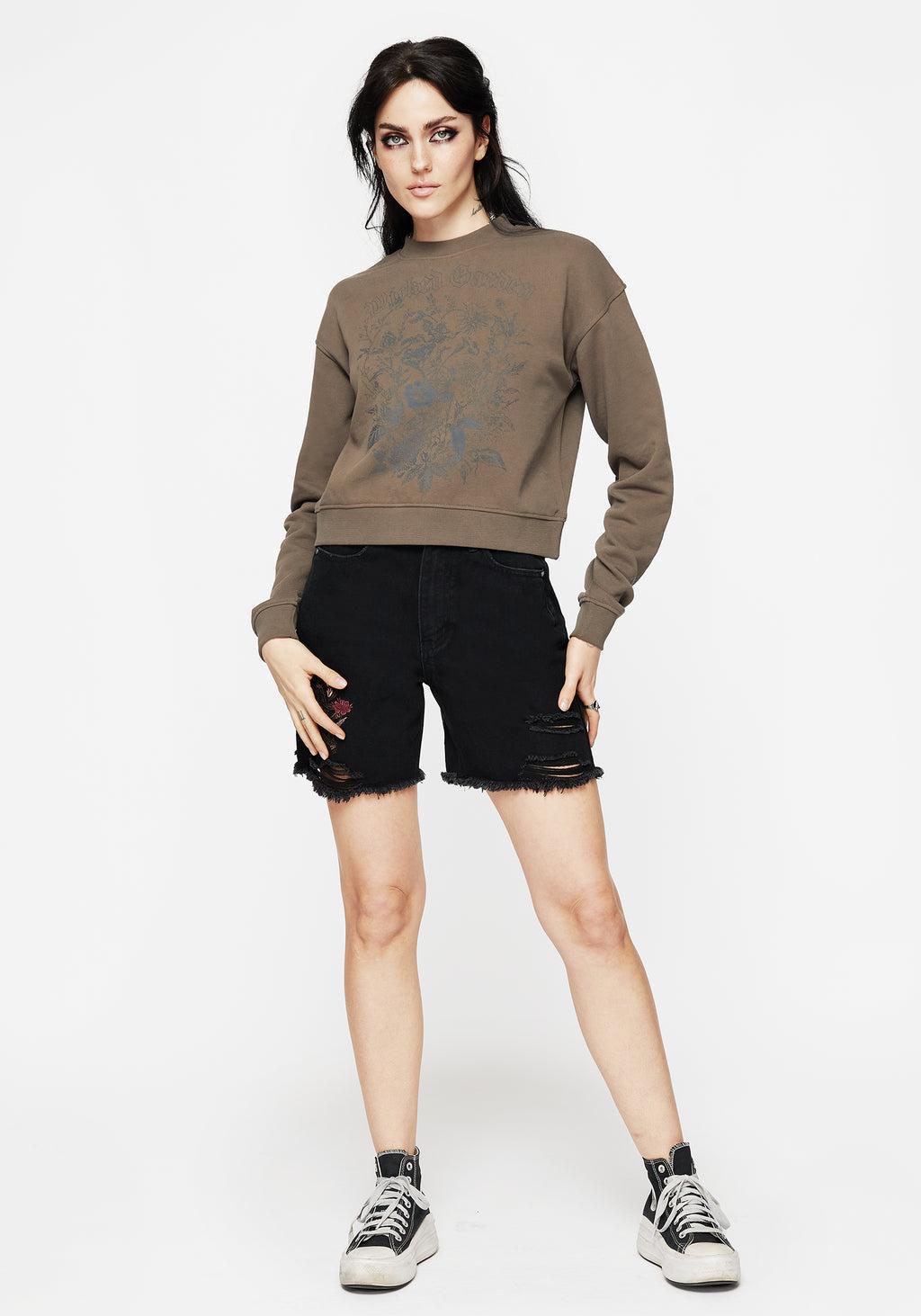 Galerina Graphic Print Cotton Sweatshirt Product Image