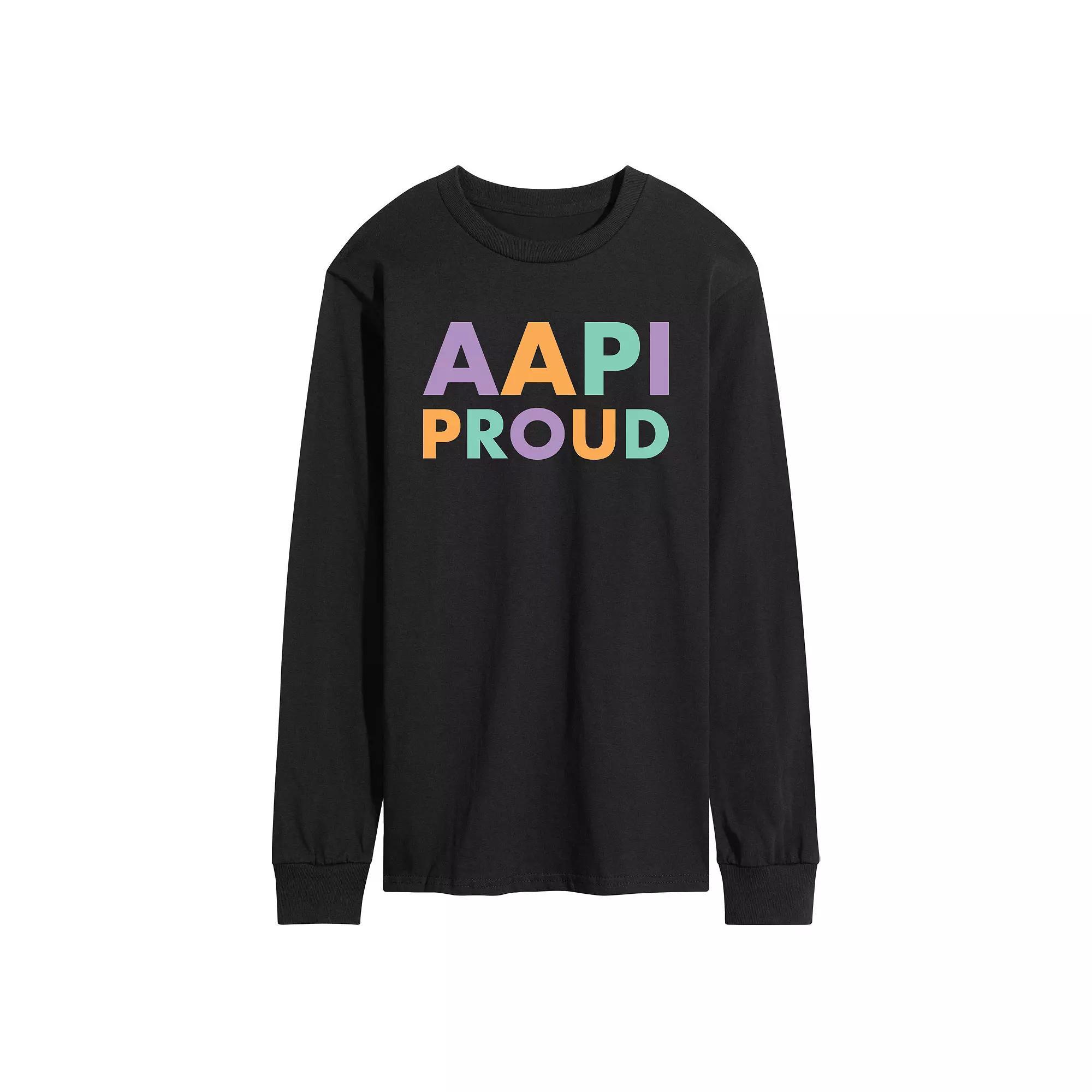 Men's AAPI Proud Long Sleeve Graphic Tee, Size: Large, Black Product Image