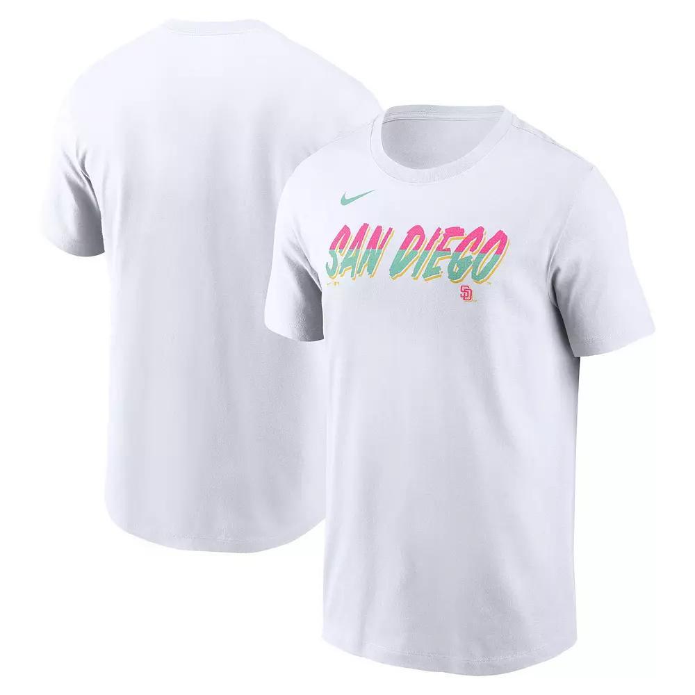 Men's Nike White San Diego Padres City Connect Wordmark T-Shirt,  Product Image
