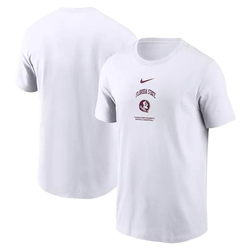 Men's Nike White Florida State Seminoles On-Court Basketball T-Shirt, Size: Small Product Image