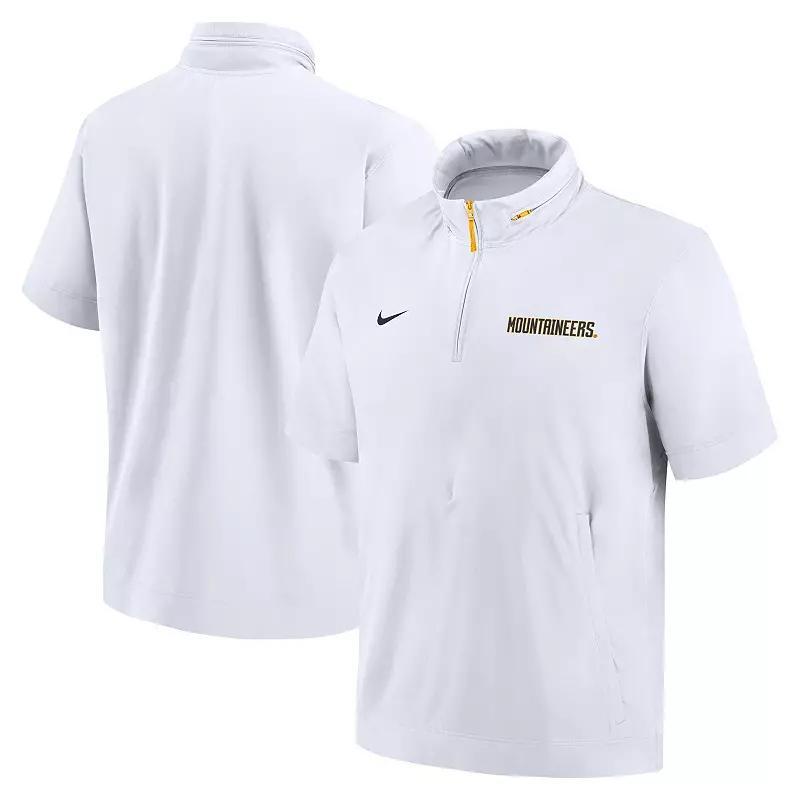Men's Nike White Tennessee Volunteers 2024 Sideline Coach Short Sleeve Half-Zip Hoodie Jacket,  Product Image