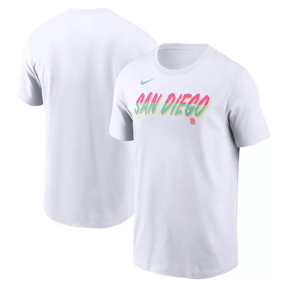 Men's Nike White San Diego Padres City Connect Wordmark T-Shirt,  Product Image