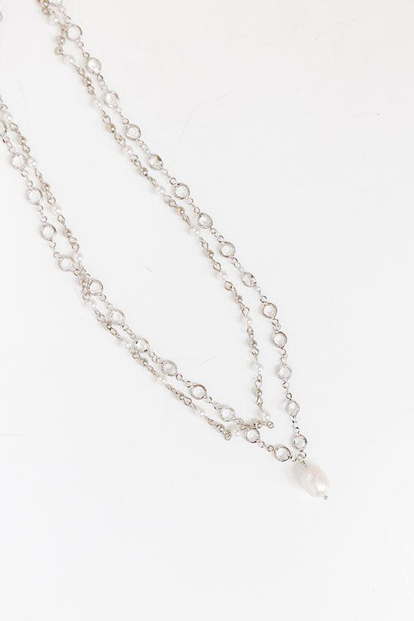 Oceanside Bliss Layered Necklace in Silver Product Image