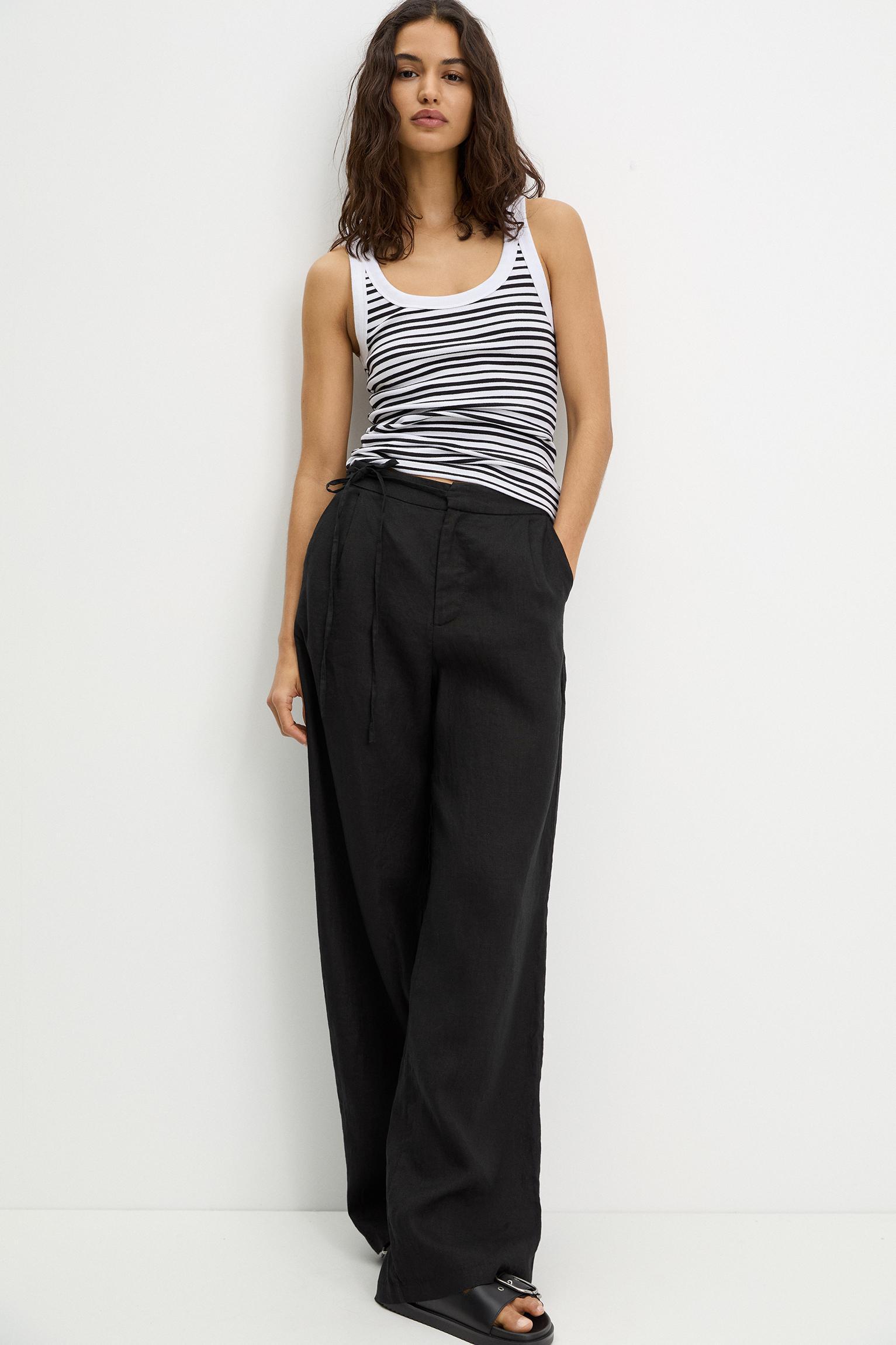 100% linen pants Product Image