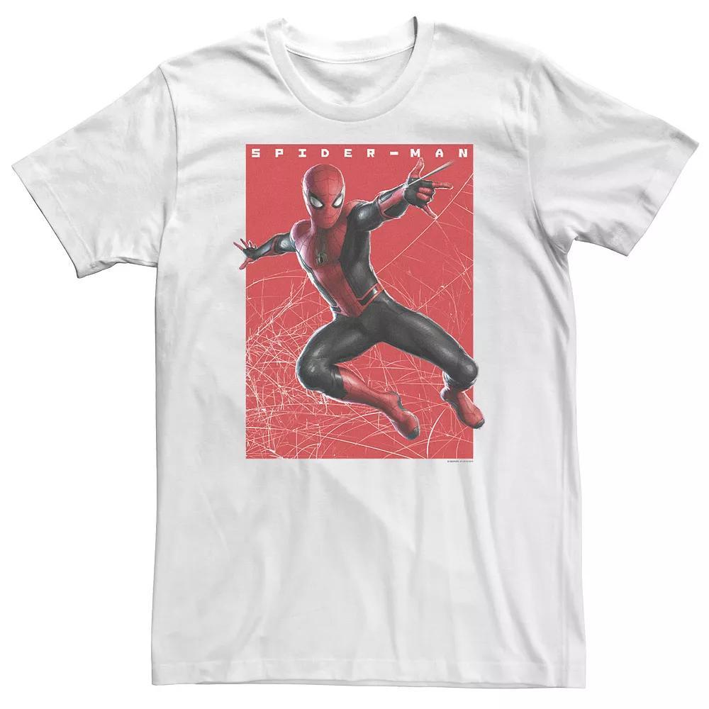 Big & Tall Marvel Spider-Man Far From Home Web Swinging Poster Tee, Men's,  Product Image
