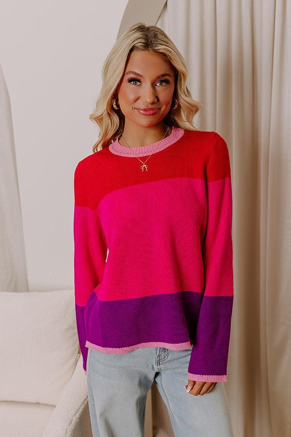 Block Party Ready Color Block Sweater Product Image