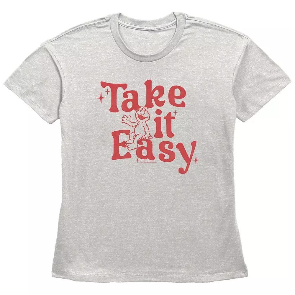 Women's PBS Kids Sesame Street Take It Easy Graphic Tee, Size: Large, Oatmeal Product Image