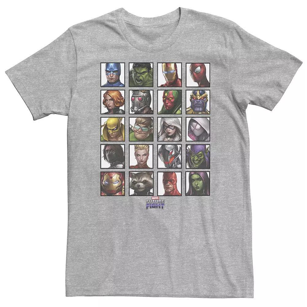 Big & Tall Marvel Future Fight Color Portrait Lineup Tee, Men's, Size: XXL Tall, Athletic Grey Product Image